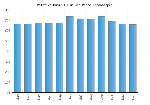 San Pedro Tapanatepec relative humidity averages