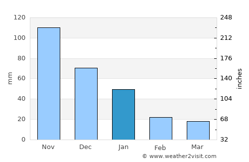 San Rafael del Sur average rain in January