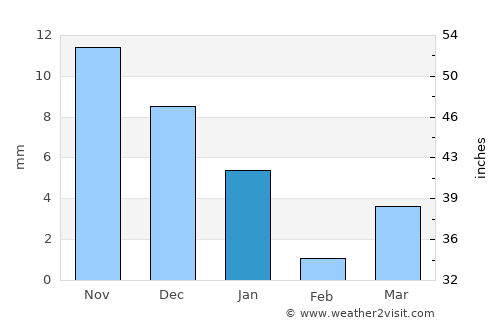 Sānāwad average rain in January