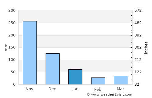 Sanaxy average rain in January