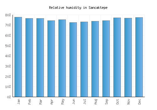 Sancaktepe relative humidity averages