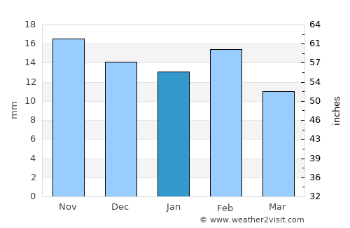 Sanderson average rain in January