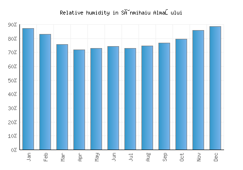 Sânmihaiu Almaşului relative humidity averages
