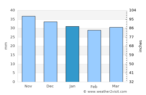 Sânpetru average rain in January