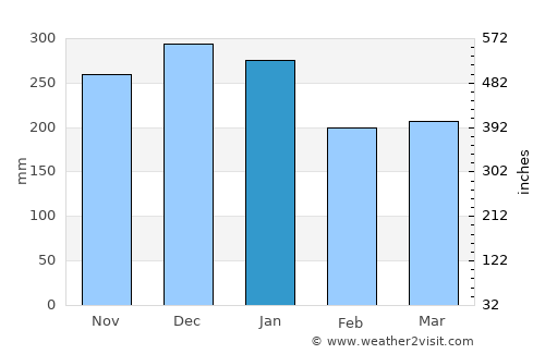 Santa Helena de Goiás average rain in January