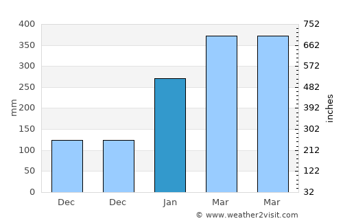 Santa Inês average rain in January