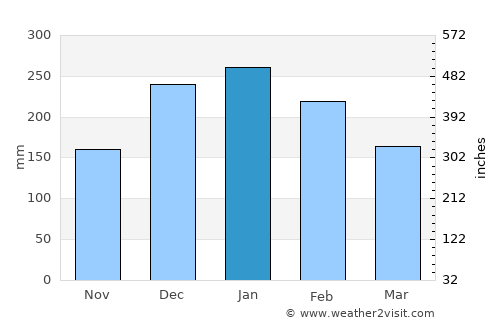 Santa Rosa de Viterbo average rain in January