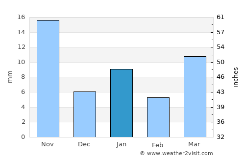 Santiago Acatlán average rain in January