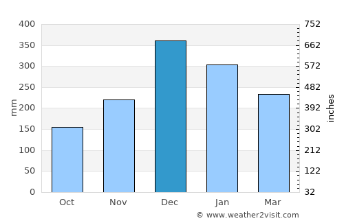 Santo Antônio do Amparo average rain in December