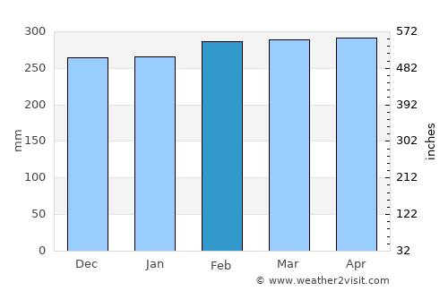 Santo Antônio do Içá average rain in February