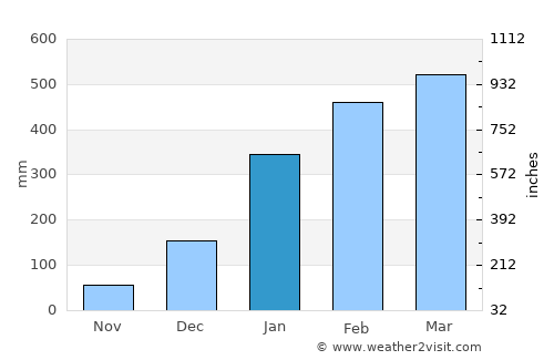 Santo Antônio do Tauá average rain in January