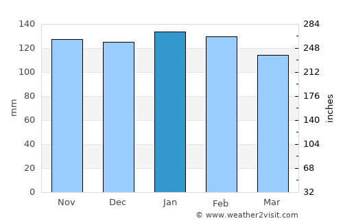 Santo Augusto average rain in January