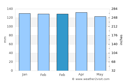 São Gabriel average rain in February