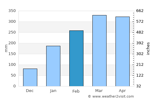 São João Batista average rain in February