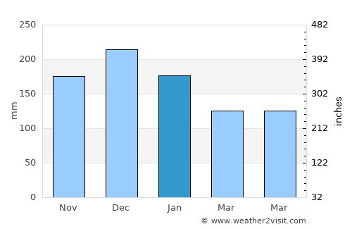 São João da Ponte average rain in January