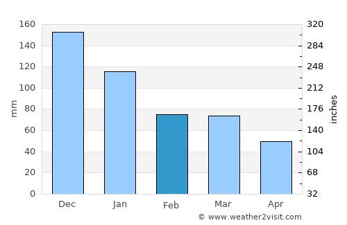 São João do Paraíso average rain in February
