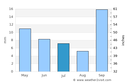 São João do Paraíso average rain in July