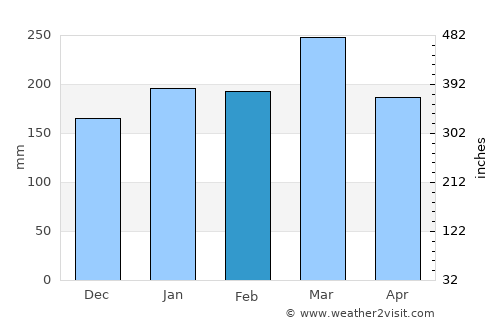 São João dos Patos average rain in February