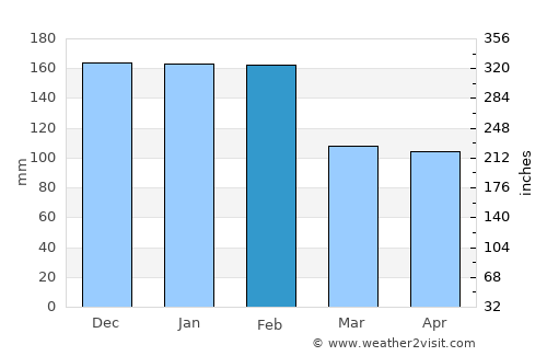 São João average rain in February