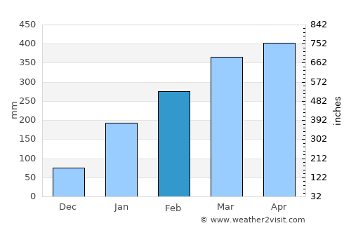 São José de Ribamar average rain in February
