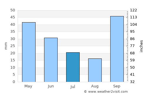 São José do Rio Preto average rain in July