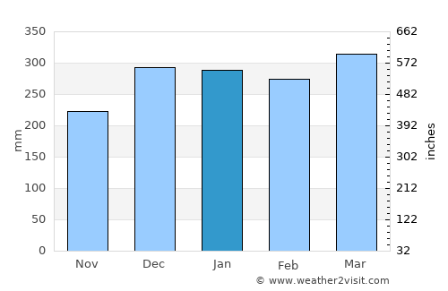 São Paulo de Olivença average rain in January