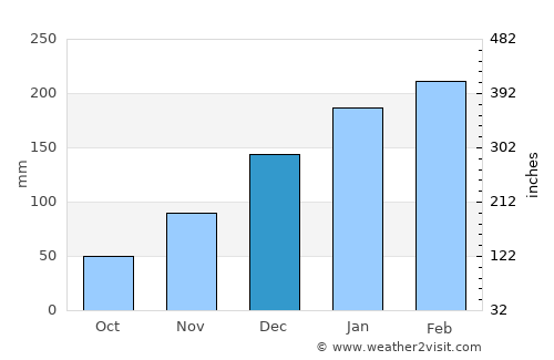 São Pedro do Piauí average rain in December
