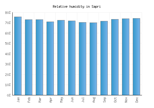 Sapri relative humidity averages