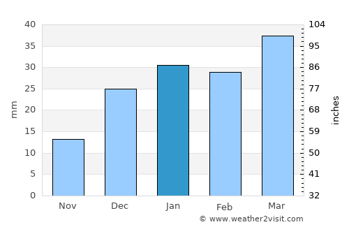 Sarakhs average rain in January