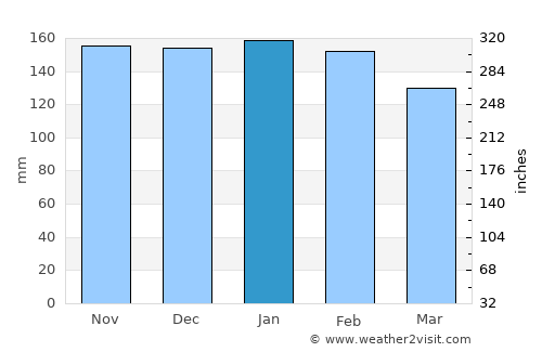 Sarandi average rain in January