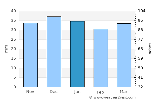 Sarayönü average rain in January