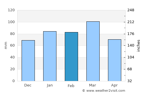 Savannah average rain in February