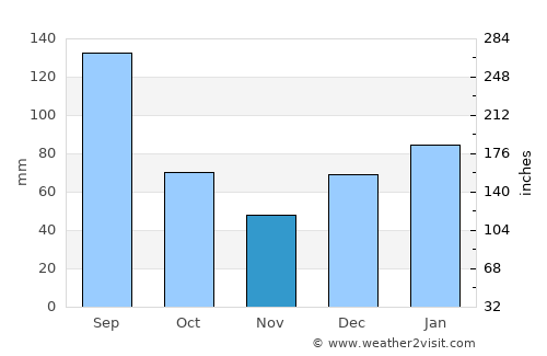 Savannah average rain in November