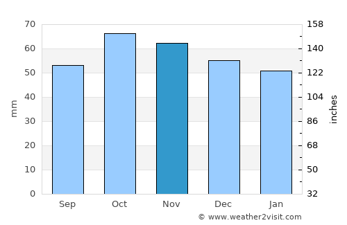 Şavşat average rain in November