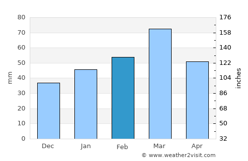 Şayād average rain in February