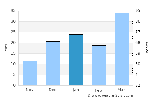 Saýat average rain in January