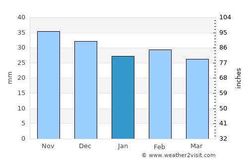 Schela average rain in January