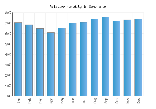 Schoharie relative humidity averages