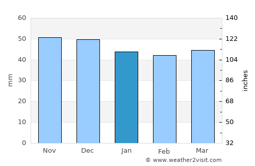 Schrems average rain in January
