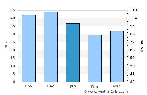 Schwedt (Oder) average rain in January