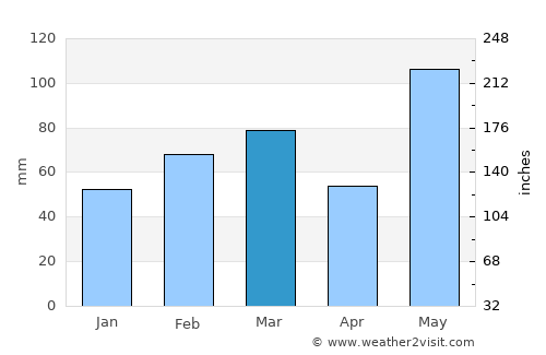 Sebring average rain in March
