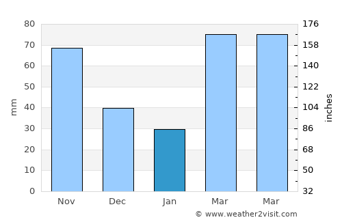 Sedan average rain in January