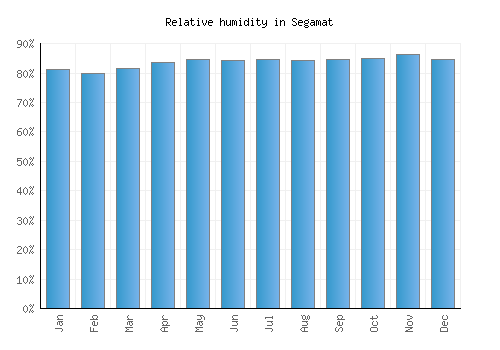 Segamat relative humidity averages