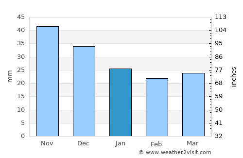 Segezha average rain in January