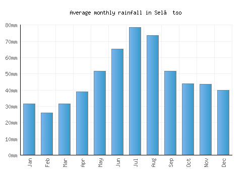Sel’tso monthly rainfall chart (mm)