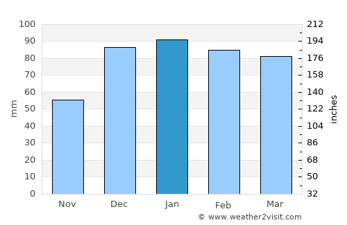Selah average rain in January