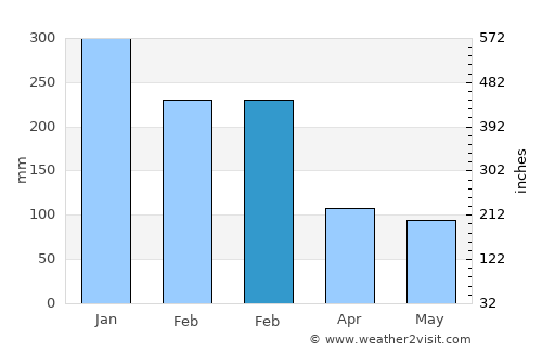 Selebung average rain in February
