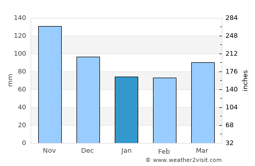 Semič average rain in January