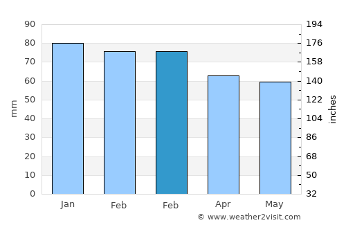Senirkent average rain in February