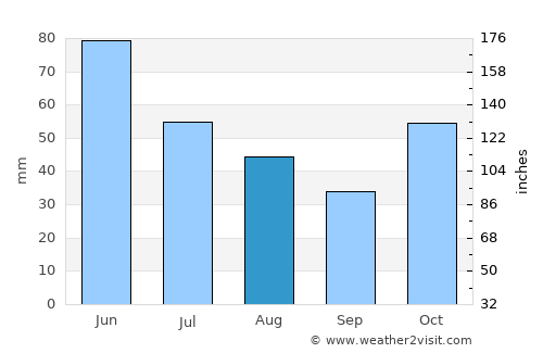 Şenkaya average rain in August